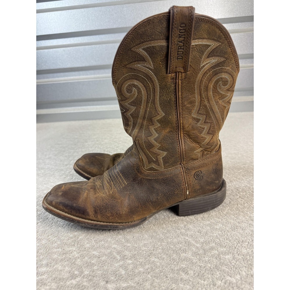 Durango Boots Mens Size 12M Brown Western Prairie Slip Resistant Leather DDB0342